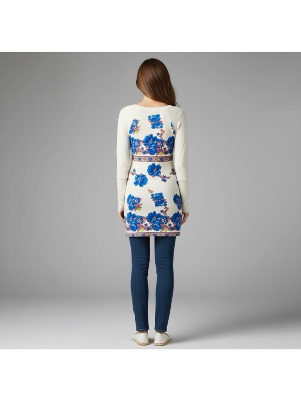RARE VTG Free People Floral Crochet-Lace Shoulder Tunic Top | Boho Cottagecore S - Picture 8 of 13